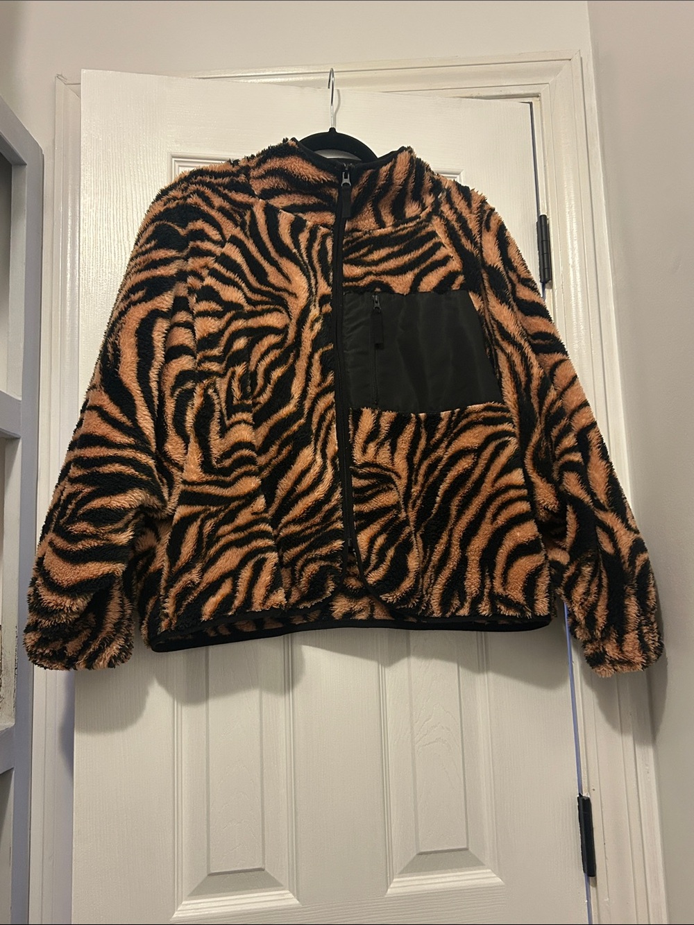 Plush Tiger Print Jacket